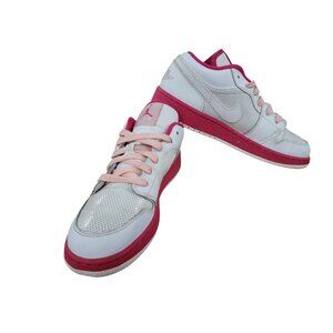Nike Air Jordan 1 Low White/Pink Sneakers Size 5Y Youth